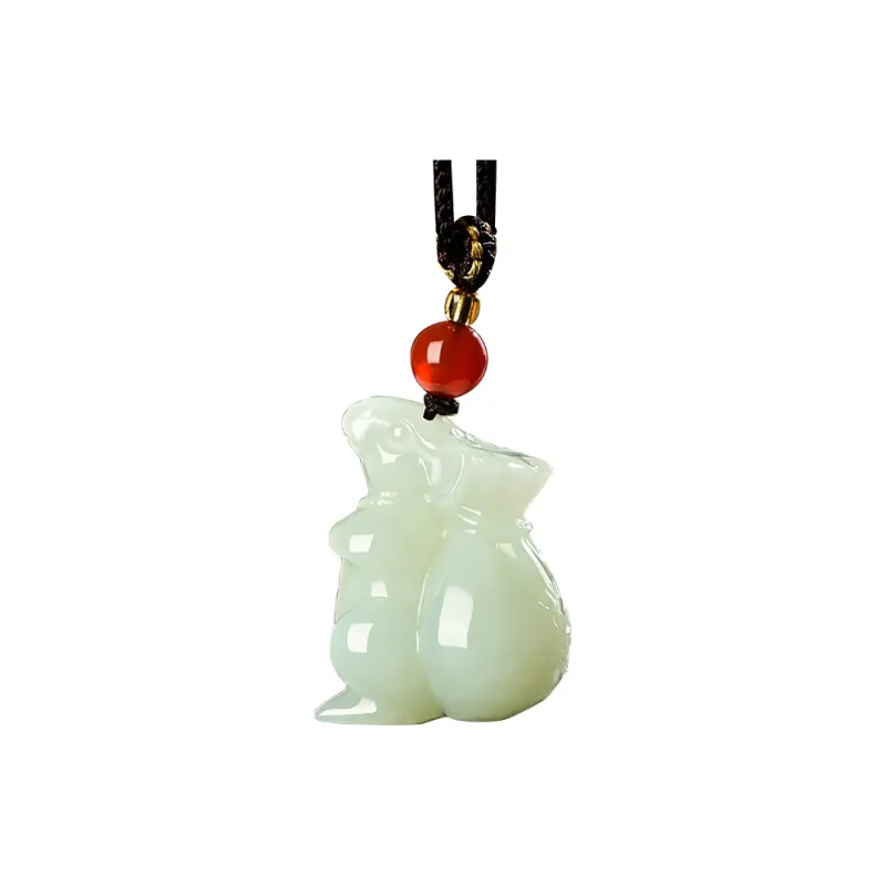 KUNYUYAO Hetian Jade Pendants White Jade/Pale Greenish White Jade Unisex-0