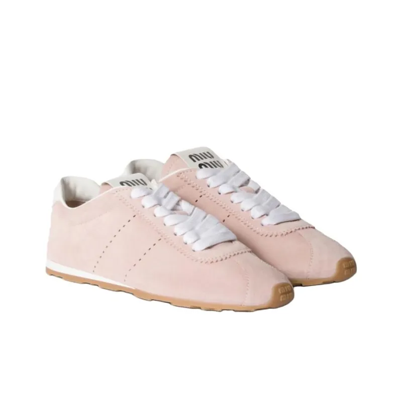 MIU MIU Plume Low Top Casual Shoes Women's Pink-2