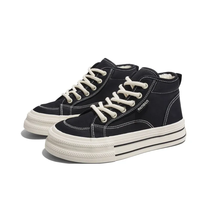 RENBEN Anti-Slip Wear-Resistant Low-Top Skateboard Shoes Women's-2
