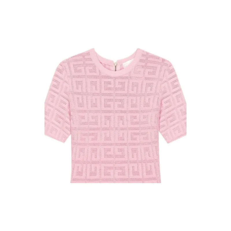GIVENCHY SS22 Short Sleeved Dress Women's Pink-4