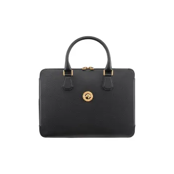STEFANO RICCI Cow Leather Handbags Briefcases Men's Black
