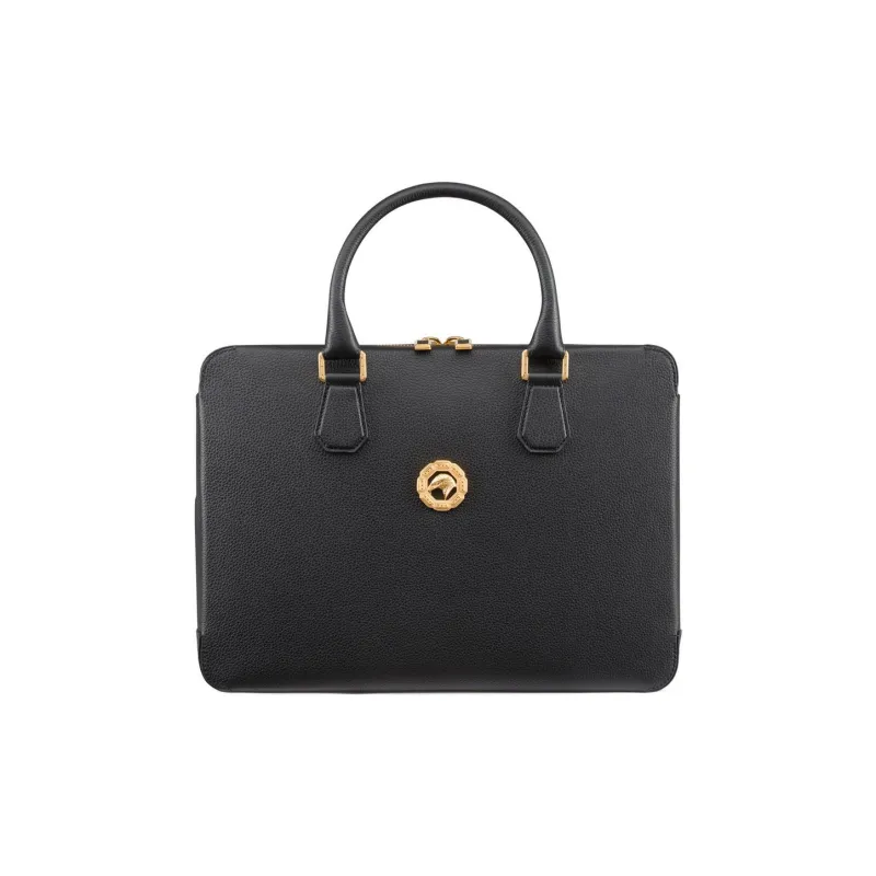 STEFANO RICCI Cow Leather Handbags Briefcases Men's Black-0