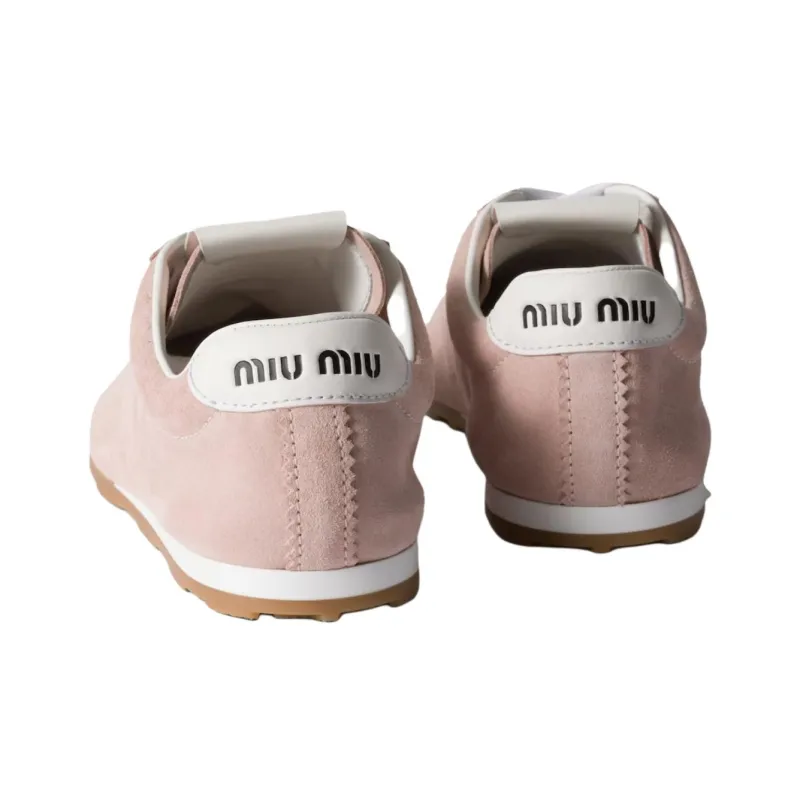 MIU MIU Plume Low Top Casual Shoes Women's Pink-4