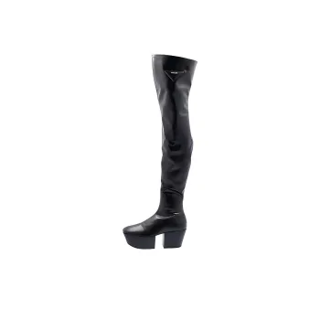 PRADA Knee high Boots Women's Black