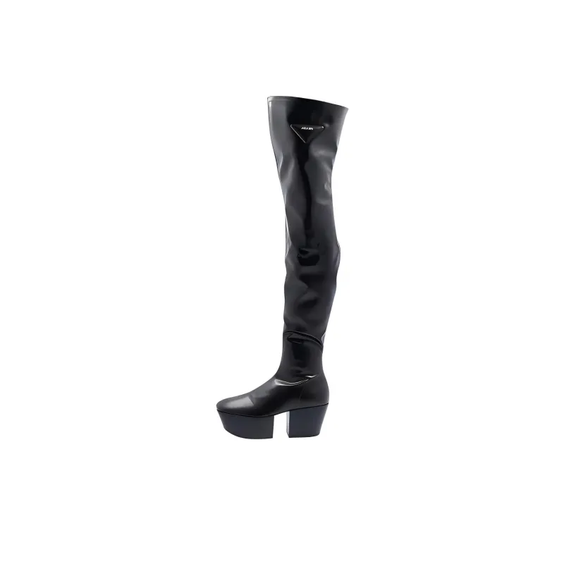 PRADA Knee high Boots Women's Black-0
