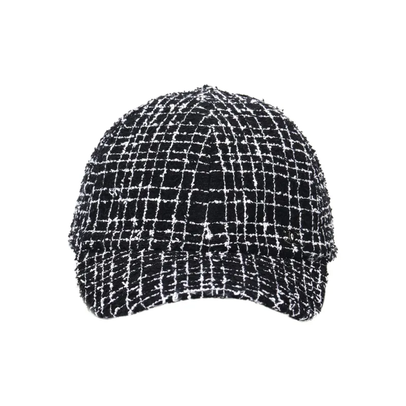 CHANEL Cotton Polyamide Baseball Caps Women's Black-1