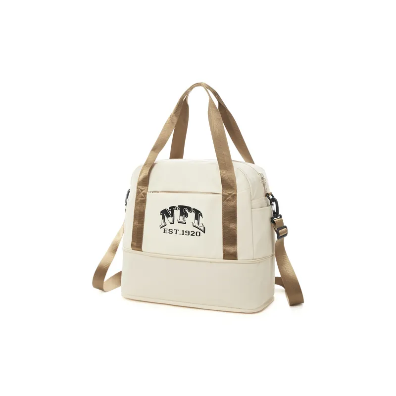 NFL Fabric Gym Bag, Travel Bag, Shoulder Bag, Crossbody Bag Tubas Unisex Ecru & Brown-1
