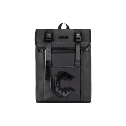 COEXISTENCE Polyester Laptop Backpack Large Size Unisex Black