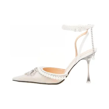 MACH & MACH Slim Heel High Heels 11cm Women's White