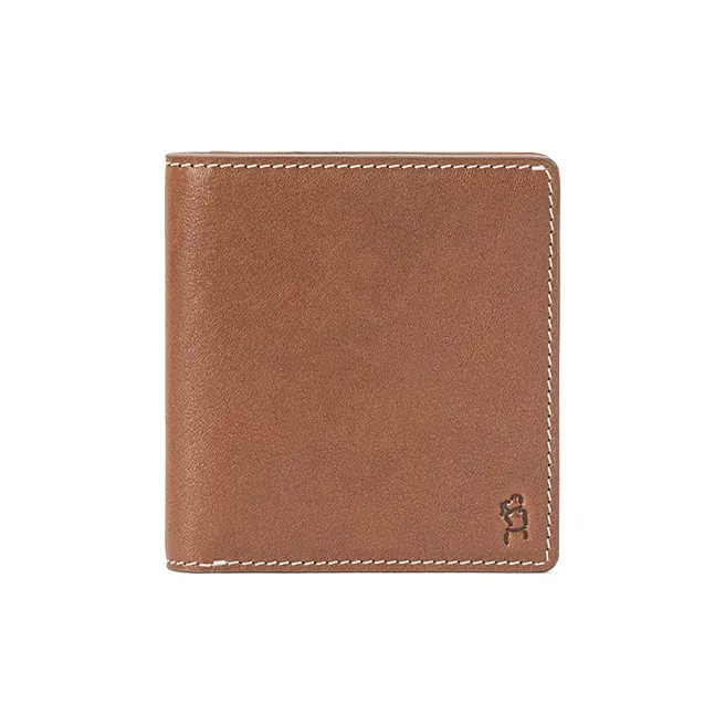 VANESSA HOGAN Top Grain Cow Leather Card Holder Coin Purse Unisex Cocoa Red/Brown/Obsidian Black-1