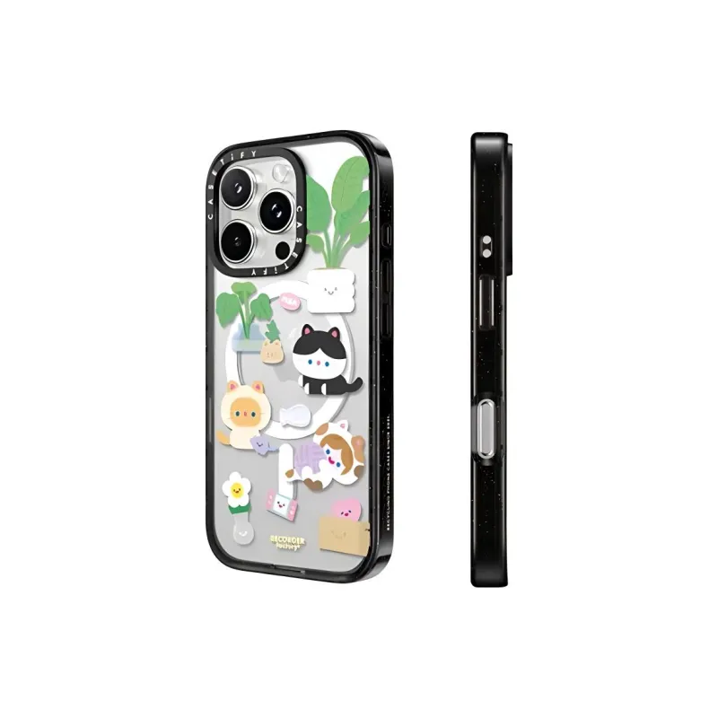 CASETIFY TPU+PC Material Cat Paradise Phone Cases Compatible With IPhone 16/15/Pro/Pro Max Cute Style-1