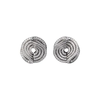 CARTIER Diamond Earrings Women's Silver