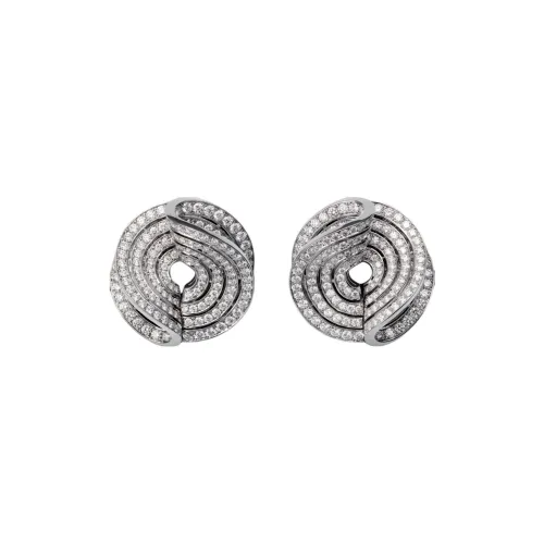CARTIER Diamond Earrings Women's Silver