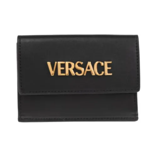 VERSACE Lambskin Wallet Men's Black