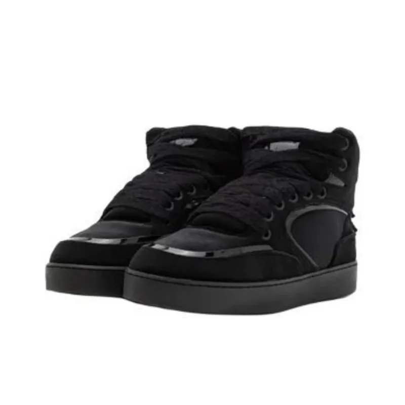 EMPORIO ARMANI High Top Skateboard Shoes Men's Black-2
