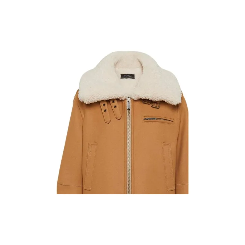 DSQUARED 2 Stretch Felt Easy Aviator Jacket-5