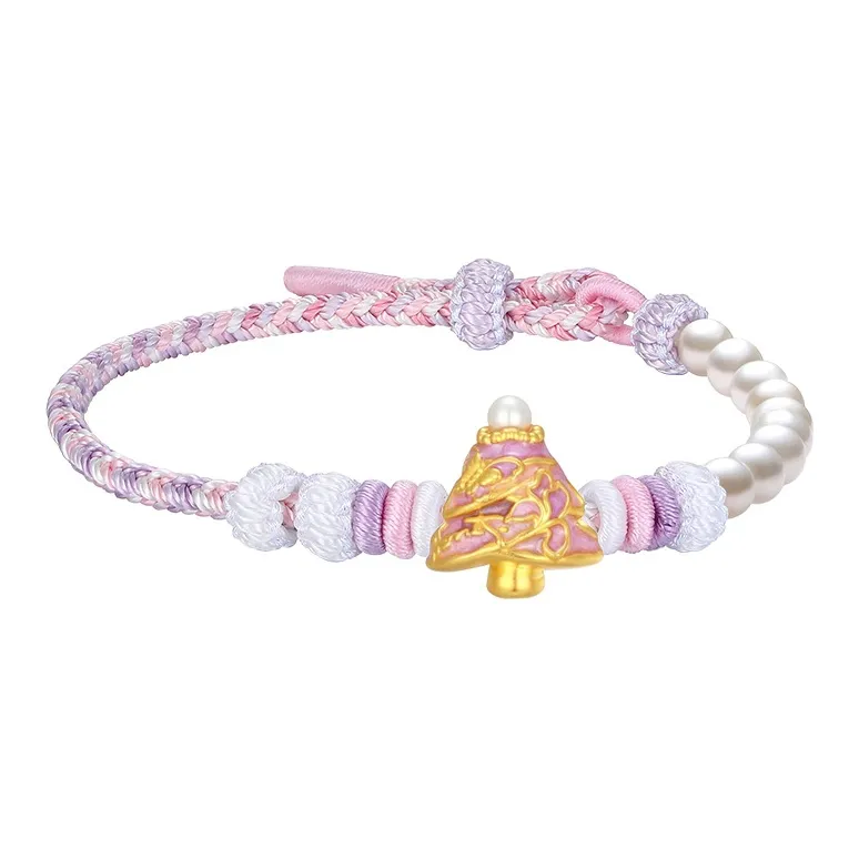 CHOW TAI SENG Wrist Beauty Series Gold Bracelet Women's-7