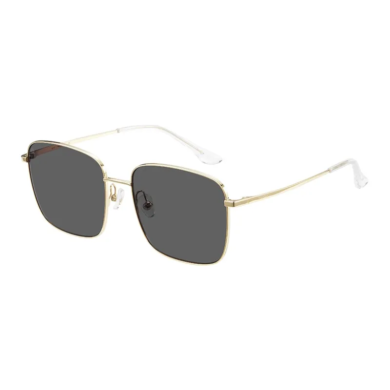 MUJOSH To The Series Of Things Plate Frame Β Titanium Square Sun Protection Sunglasses With Small Face Frame Unisex-1