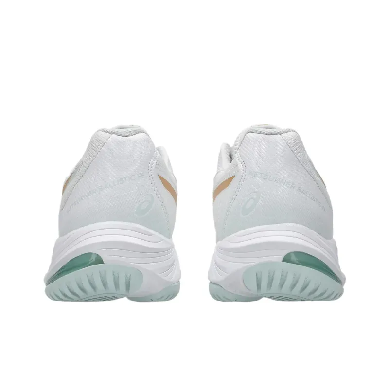 Asics Netburner Ballistic Ff 3 White Champagne Women's-4