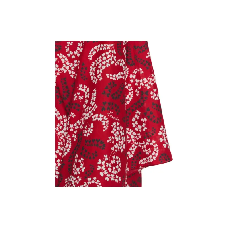Lanvin Leaf print Midi Skirt-4