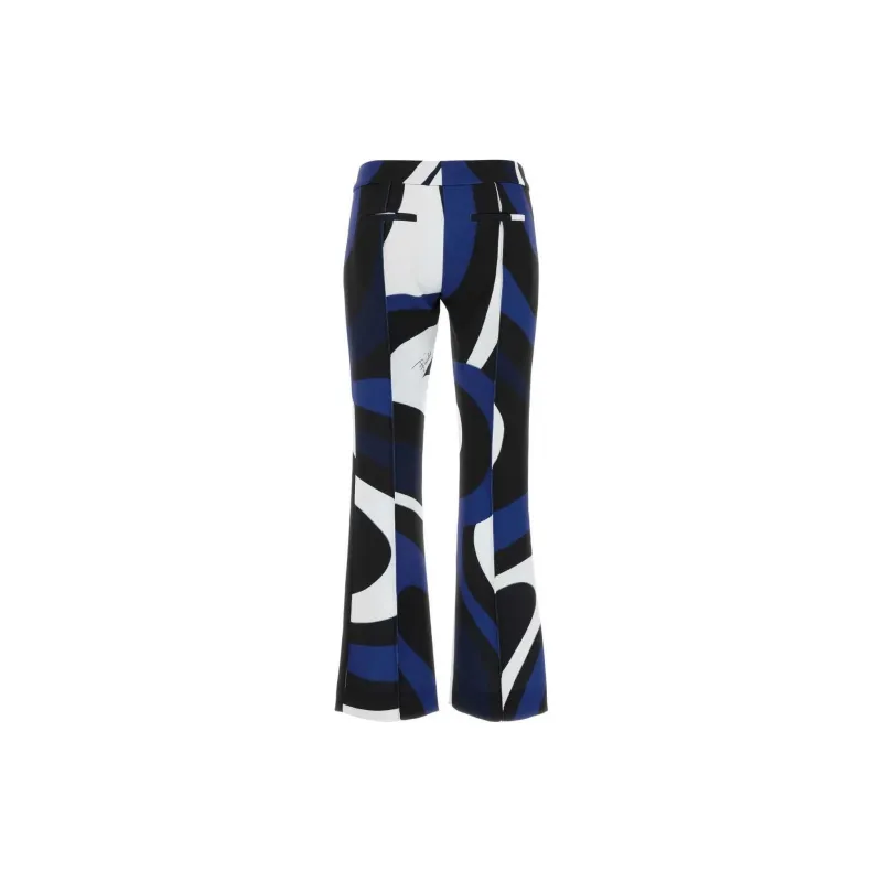 EMILIO PUCCI Marmo Print Flared Trousers-1