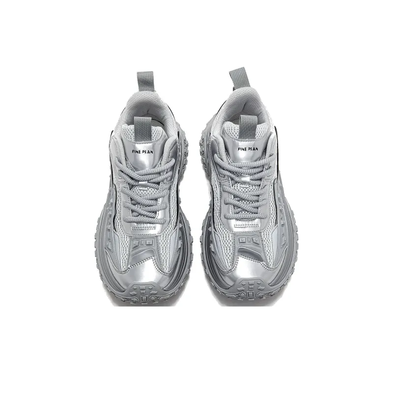 FINEPLAN Anti Slip And Wear Resistant Height Increasing Low Top Chunky Sneakers Unisex-8