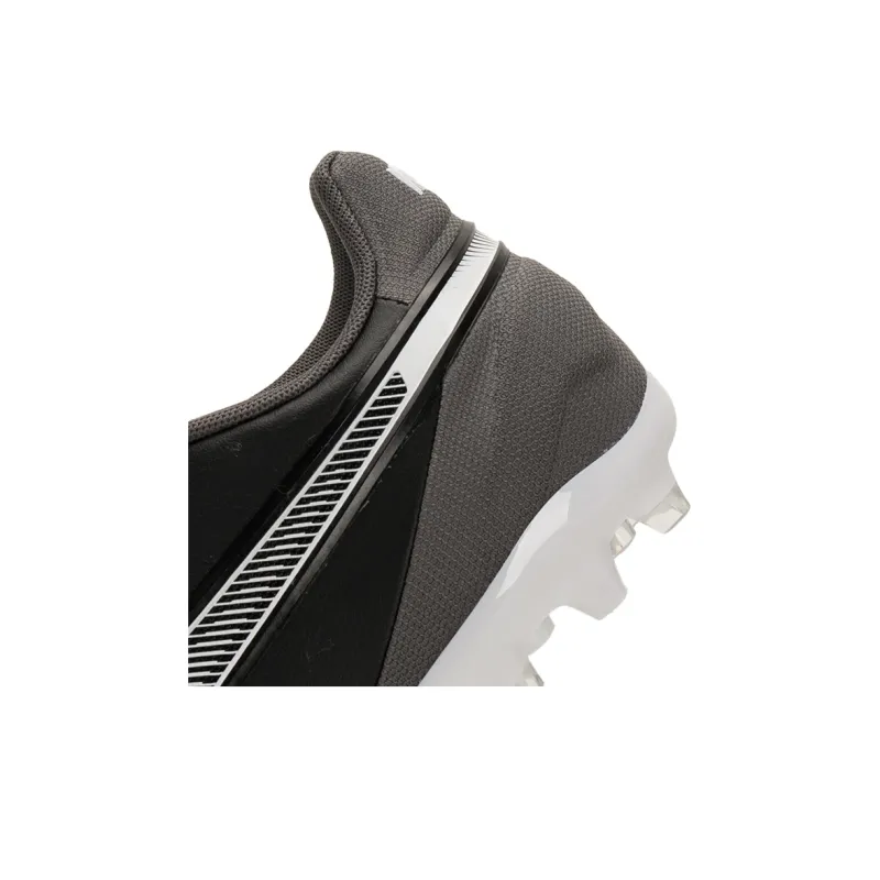 PUMA King Cushioning Anti Slip And Wear Resistant Soccer Shoes Men's Black Gray White-6