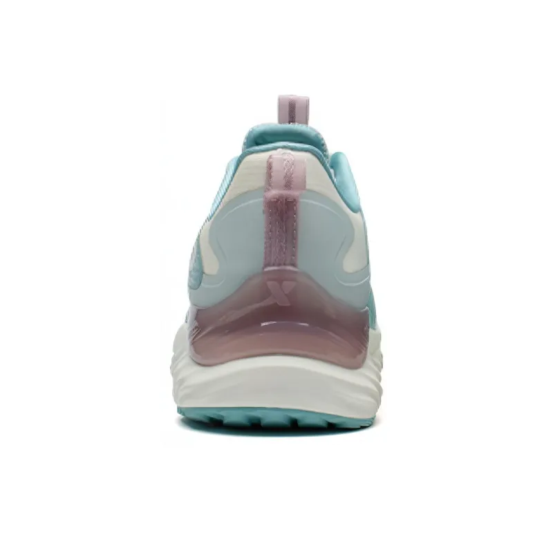 XTEP Cushioning Anti-Slip Wear-Resistant Breathability Low-Top Running Shoes Women's White Green Blue-2