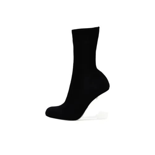 Alexander McQueen Heeled Slip On Stretch Boots Women's