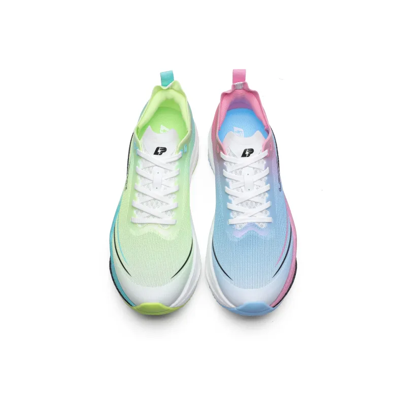 LPMX Cushioning Anti-Slip And Wear-Resistant Low-Top Marathon Running Shoes Men's Pink Green Mismatched-3