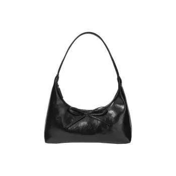 COVERNAT Polyurethane Hobo Bag Handbag Women's Black