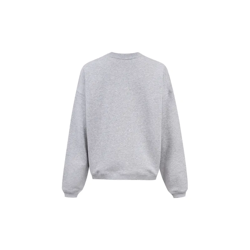 Ariseism Solid Color Crew Neck Pullover Sweatshirt Fall And Winter New Arrival Top Women's-1