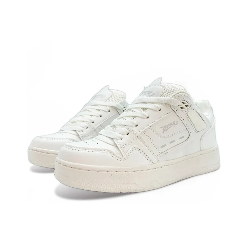 ITGI Anti Slip Wear Resistant Low Top Skateboard Shoes Unisex White-2