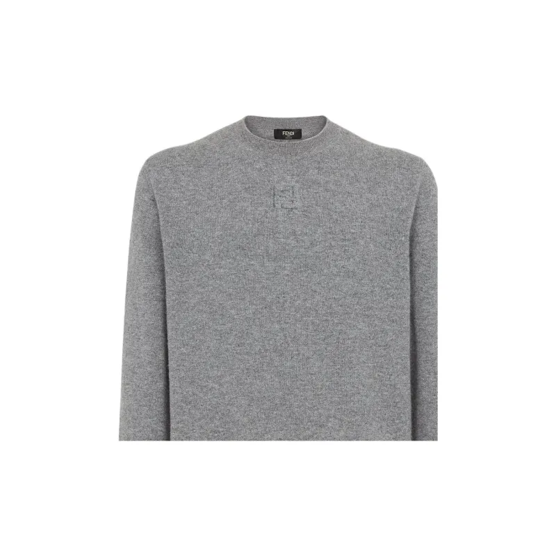 FENDI Long Sleeved Crewneck Knitted Jumper-4