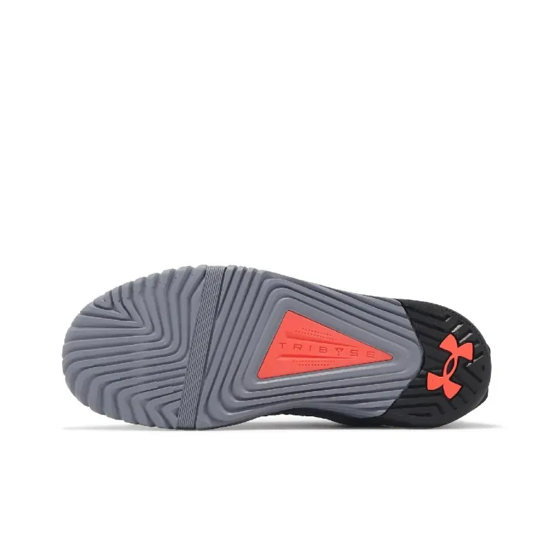 Under Armour Tribase Slip Resistant And Breathable Low Top Training Shoes Men's Gray Black-4