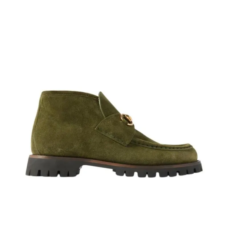 GUCCI Sylke Ankle Boots Women's Green-1