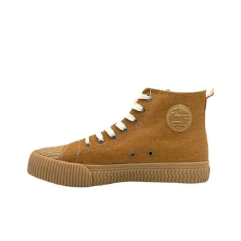QIANJIN Abrasion Resistant Coverage Lightweight High Top Canvas Shoes Men's Coffee