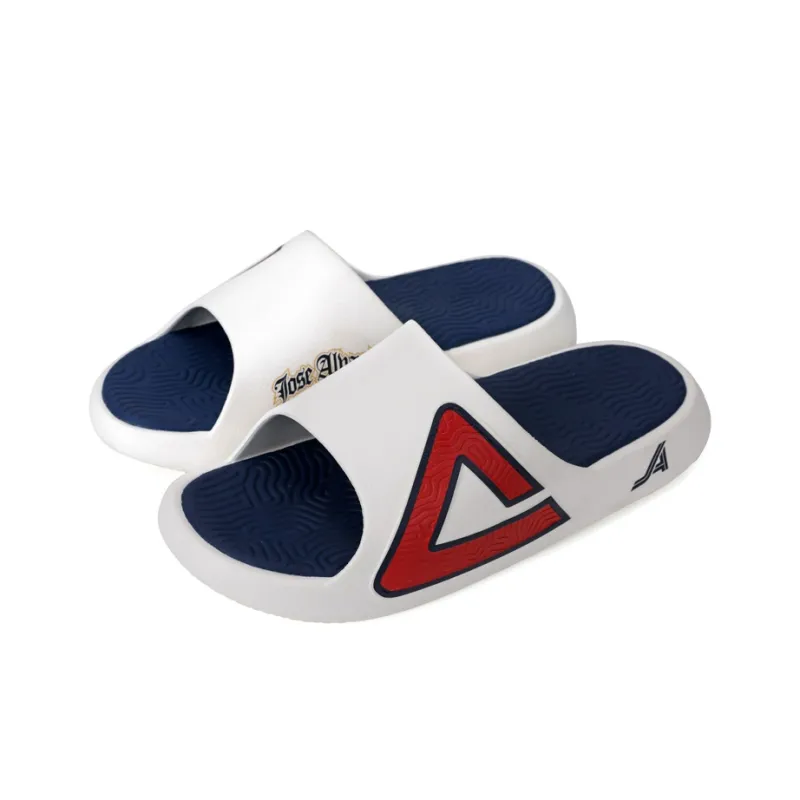 PEAK State Pole Slip Resistant Odor Resistant Slide Slippers Women's White Blue-3