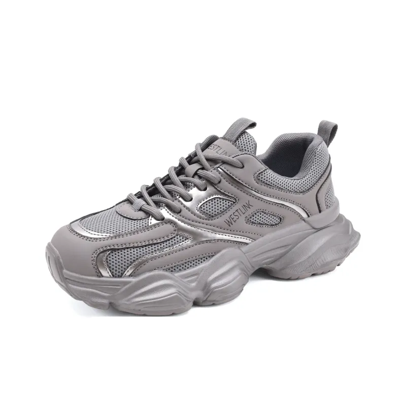 WESTLINK Breathable Height Increasing Low-Top Chunky Sneakers Women's-21