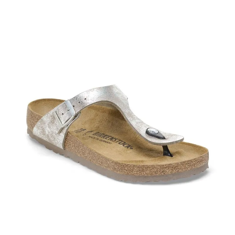 Birkenstock Gizeh EVA Abrasion-Resistant Flip Flops Women's Silver Narrow Fit-1
