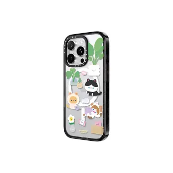 CASETIFY TPU+PC Material Cat Paradise Phone Cases Compatible With IPhone 16/15/Pro/Pro Max Cute Style