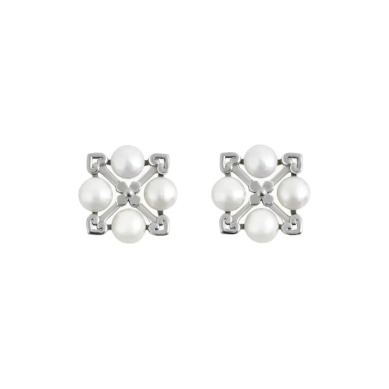 Bi disc 925 Sterling Silver Earrings Unisex-0