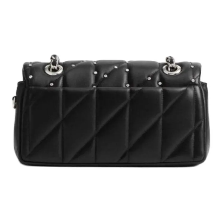 COACH Pillow Sheepskin Crossbody Bag Shoulder Bag Small Size Women's Black-2