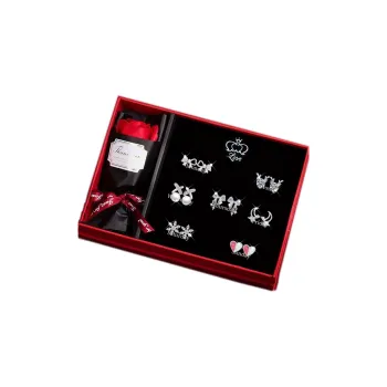 DJIN 925 Silver Needles Stud Earrings Women's