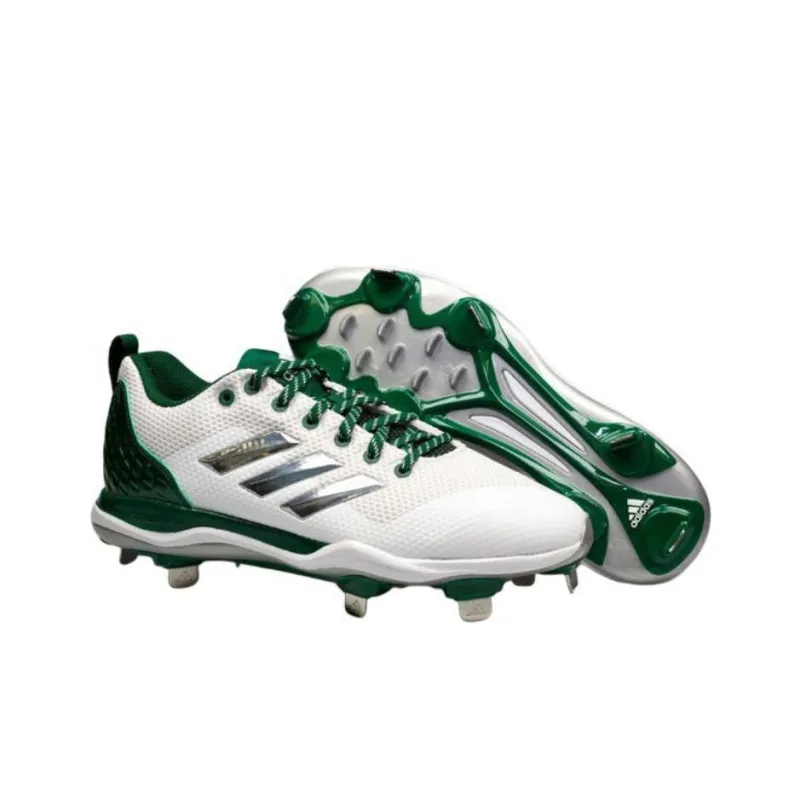Adidas Power Alley 5 Low-Top Upper Height Anti-Slip And Wear-Resistant Functionality Men's White Green-2