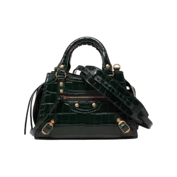 Balenciaga Neo Classic Soft Calfskin Portable Crossbody Bag Shoulder Bag Mini Women's Green