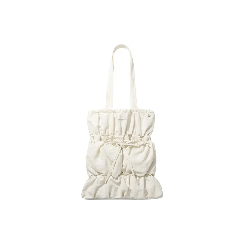 COVERNAT Nylon Tote Bag, Shopping Bag, Handbag, Shoulder Bag Women's Ivory-0