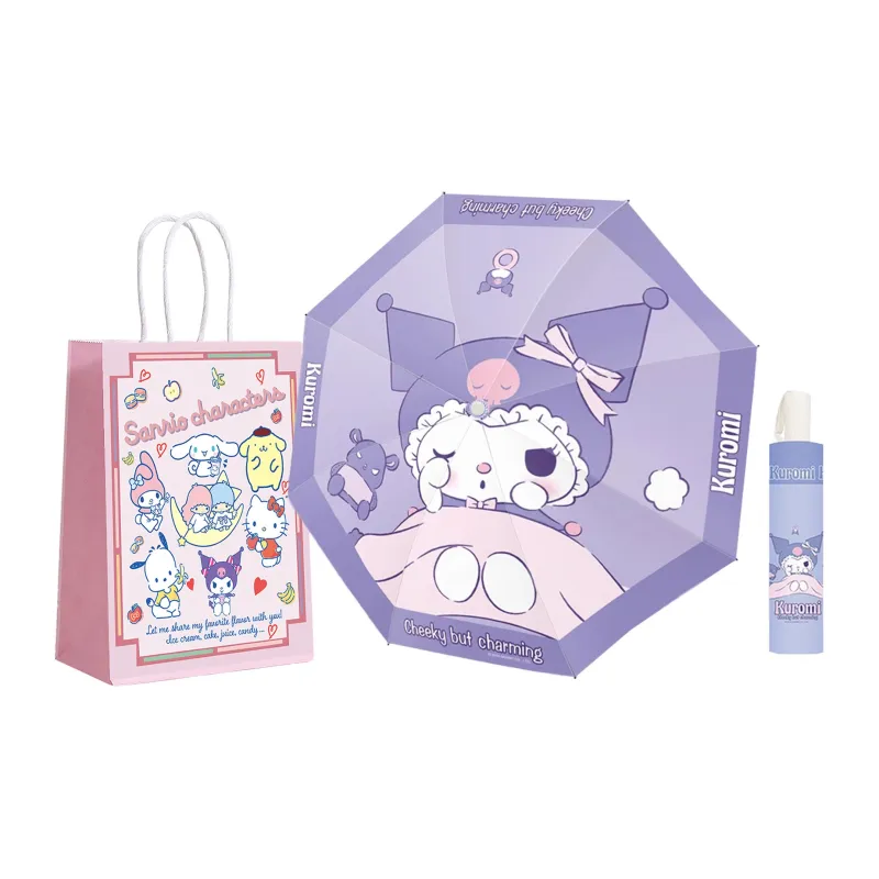 Sanrio Students Sunny And Rainy Dual Use UV Protection Sun Protection Compact Portable Sunshade Umbrella-12