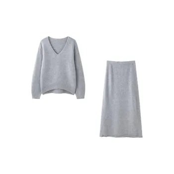TKY SHOP Skirt Set Women's Gray