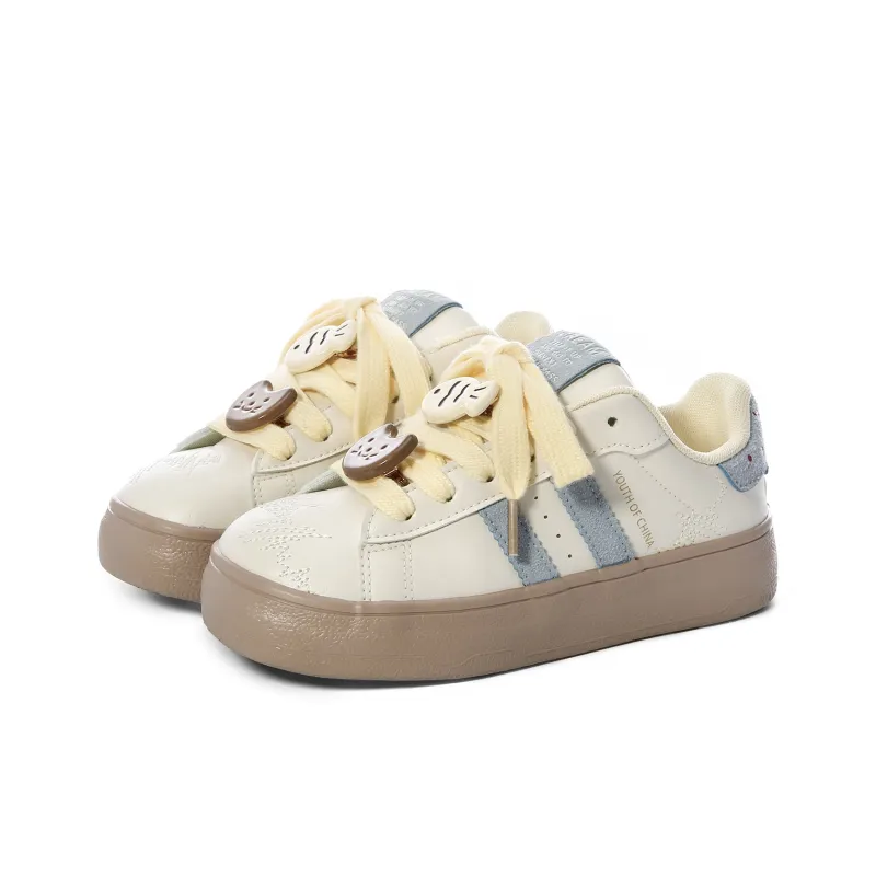 Lovely You Wear resistant And Lightweight Low Top Skateboard Shoes Women's Yellow Blue Cheeses-9